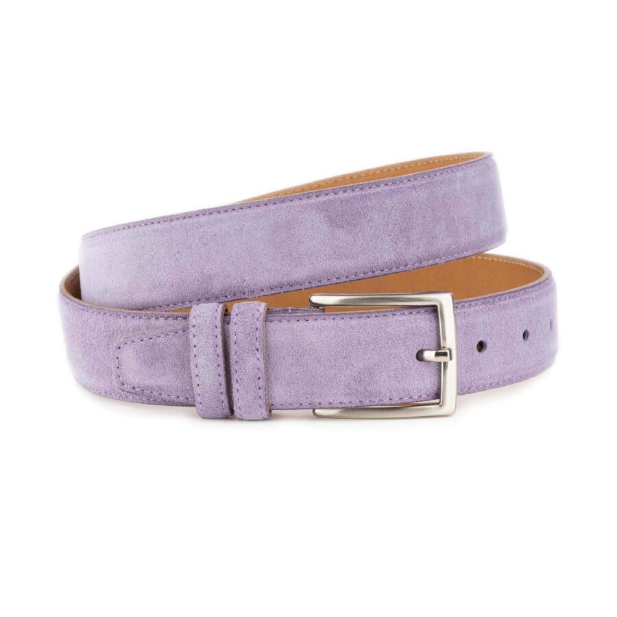 lilac suede belt genuine leather 1 35SUE11 LILAC 35 KASV