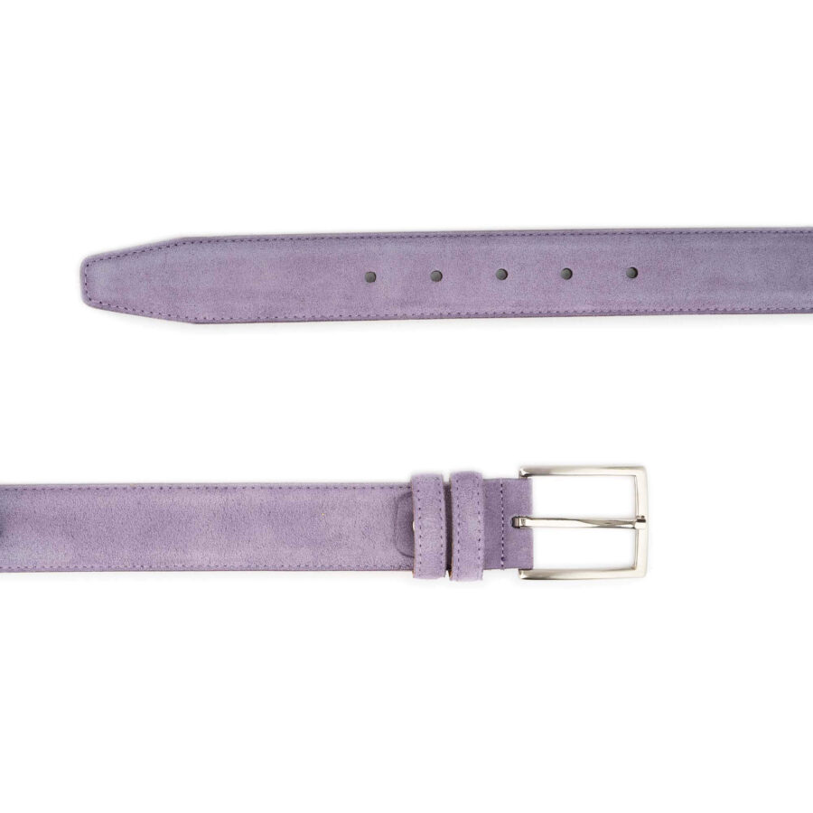 lilac suede belt genuine leather 3