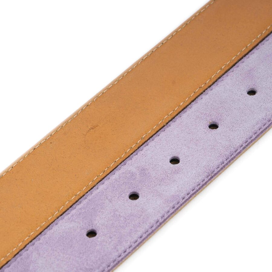 lilac suede belt genuine leather 4