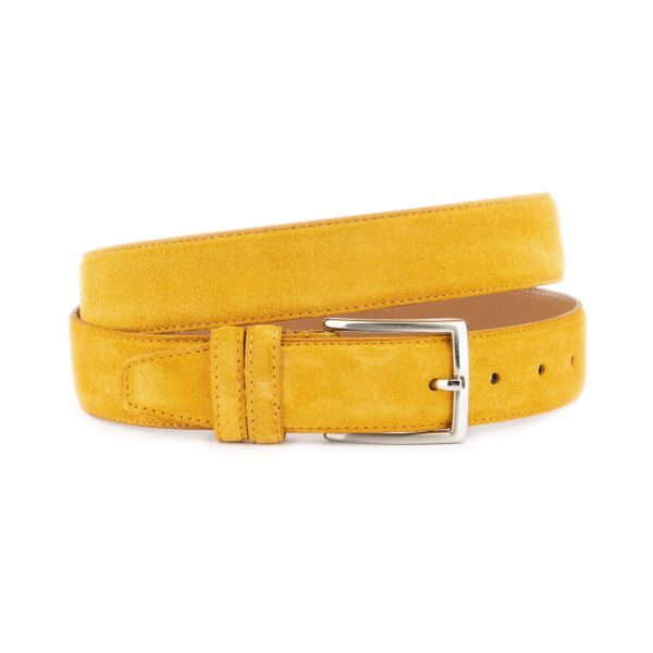 mustard yellow suede belt genuine leather 1 35SUE11 MUSYELL 35 KASV