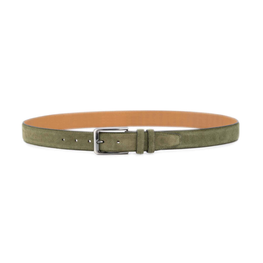 olive green suede belt genuine leather 2