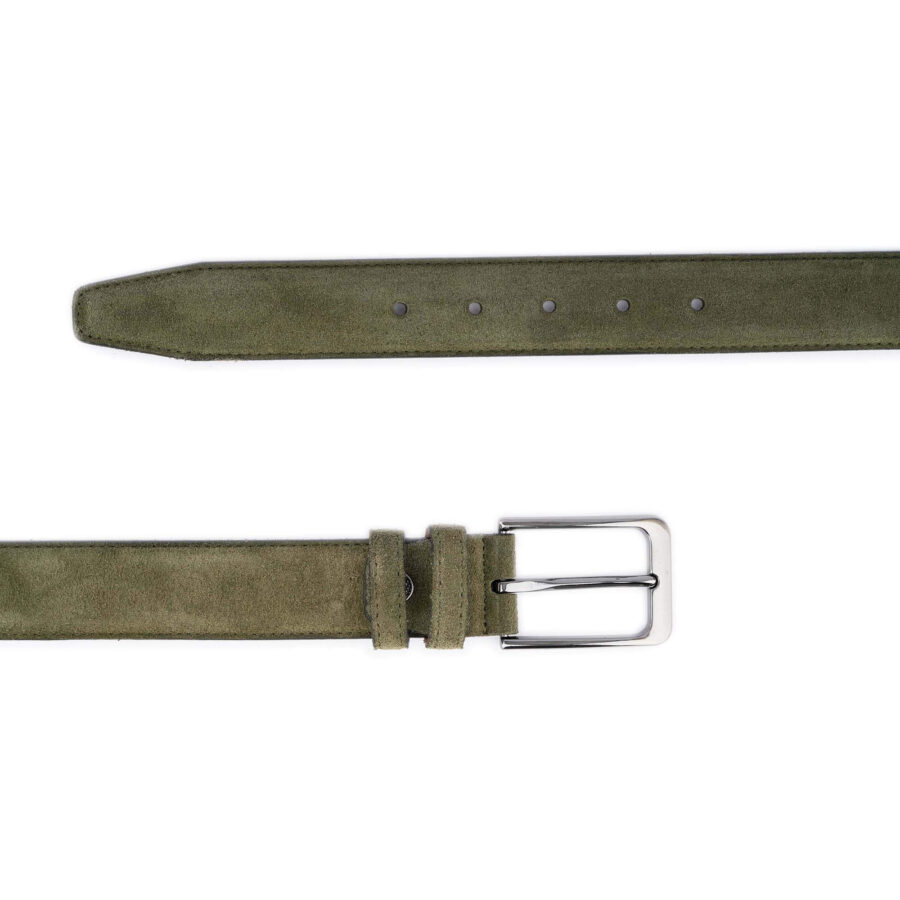 olive green suede belt genuine leather 3