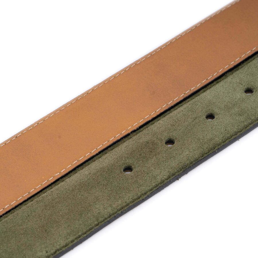 olive green suede belt genuine leather 4