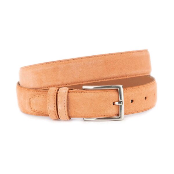 peach suede belt genuine leather 1 35SUE11 PEACH 35 KASV