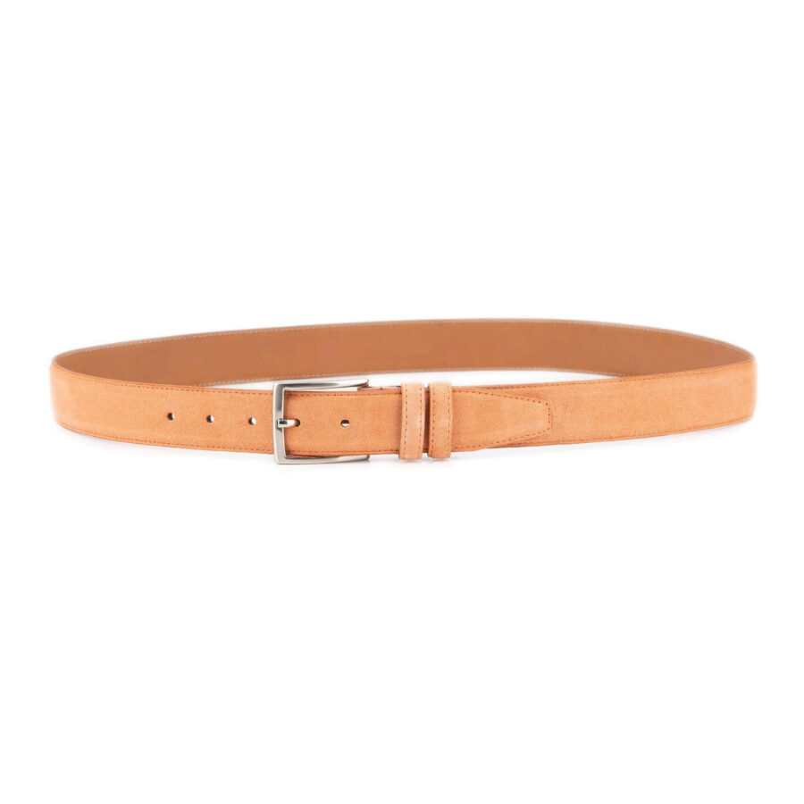 peach suede belt genuine leather 2