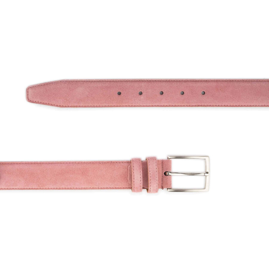 pink suede belt genuine leather 3