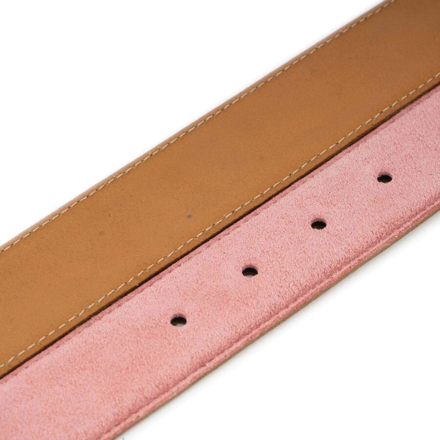 pink suede belt genuine leather 4