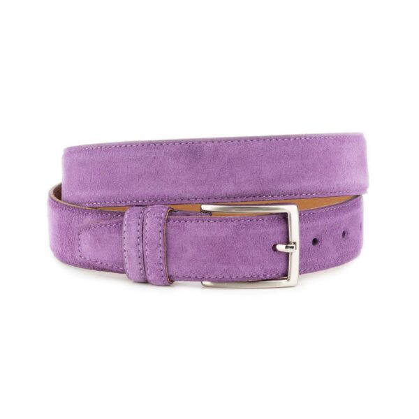 purple suede belt real leather 1 35SUE11 PURPLE 35 KASV