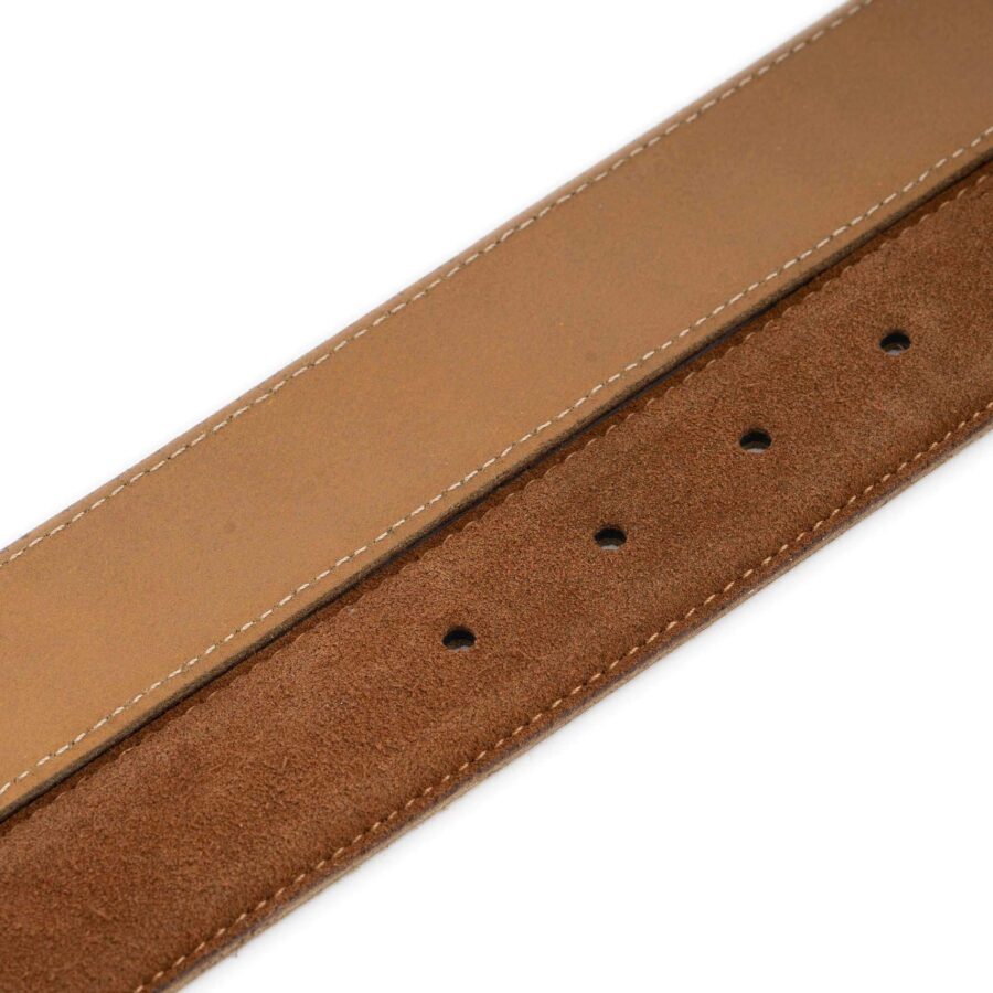 tobacco suede belt genuine leather 4