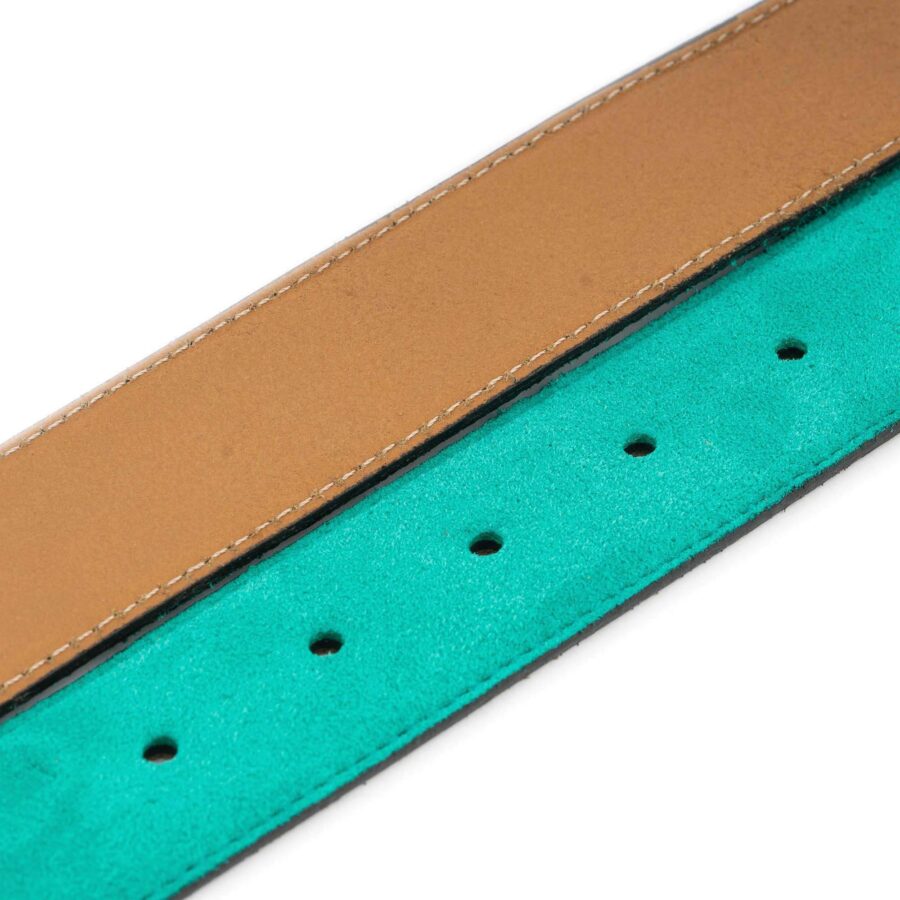 turquoise suede belt genuine leather 4