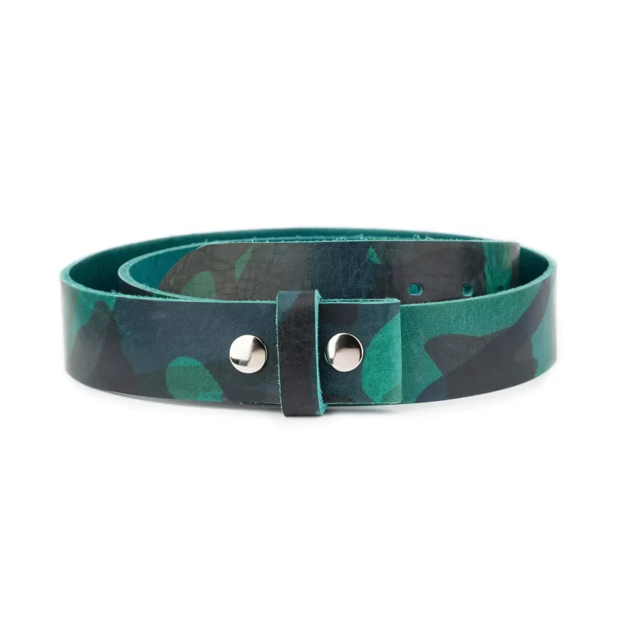 green camouflage belt with snaps for buckle 50 mm 1 CAMO 50 GREE SNAPSTR CARL