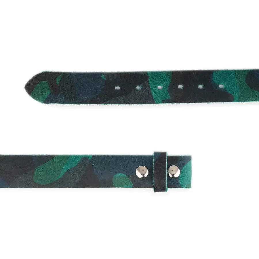 green camouflage belt with snaps for buckle 50 mm 2