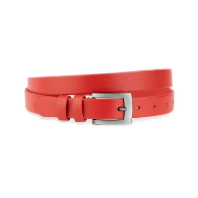 1 0 Inch red buffalo leather belt 1 BUFF 25 RED LIVIZ