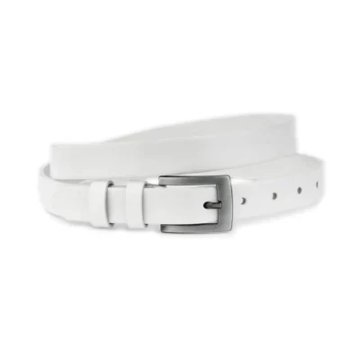 1 0 Inch white buffalo leather belt 1 BUFF 25 WHITE LIVIZ
