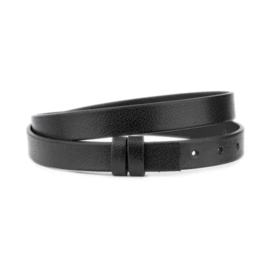 Black 1 inch belts for belt buckle replacement buffalo leather 1 BUFF 25 LIVIZ BLACK CUT STR