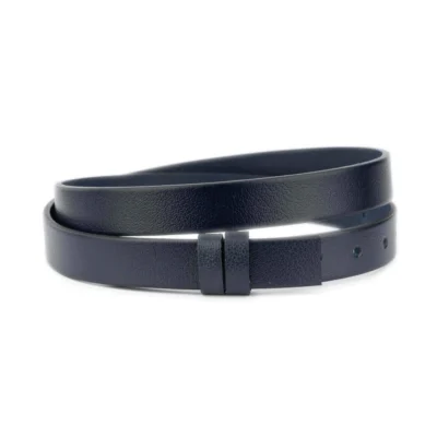 Dark blue 1 inch belts for belt buckle replacement buffalo leather 1 BUFF 25 LIVIZ BLUEDR CUT STR