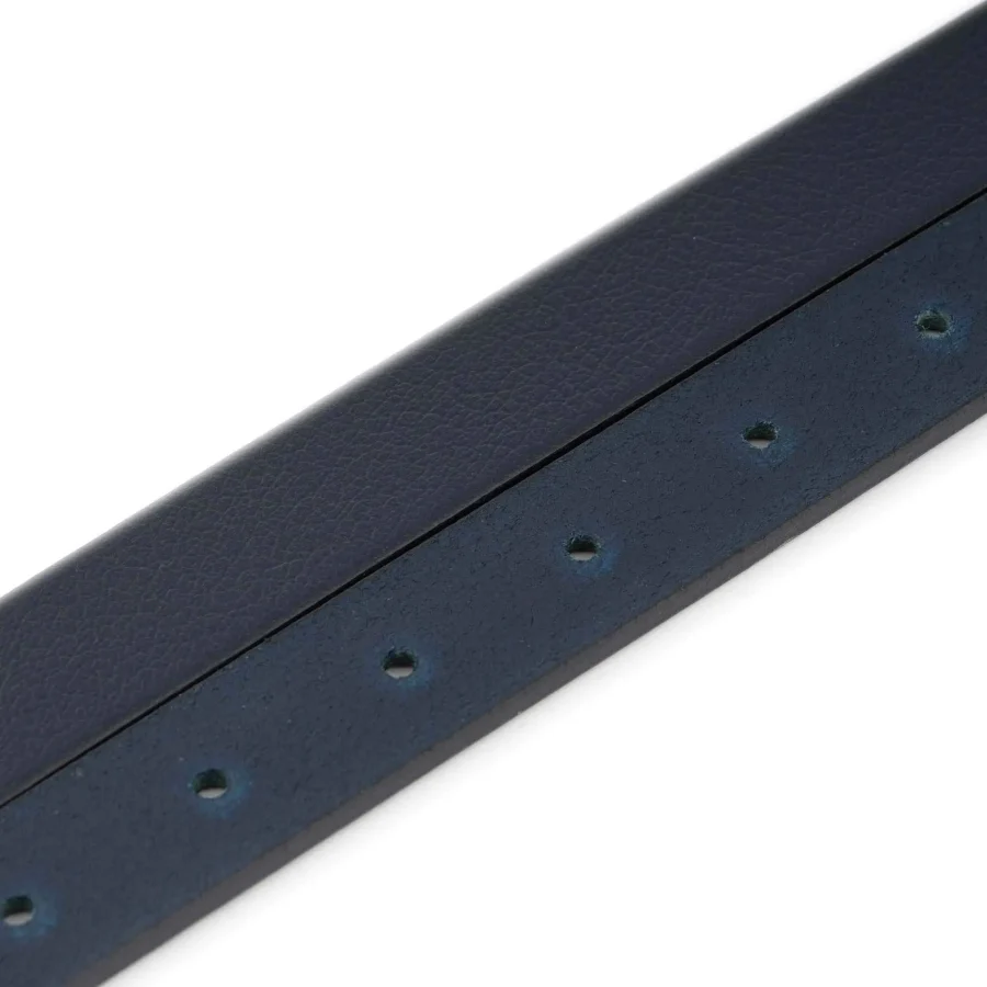 Dark blue 1 inch belts for belt buckle replacement buffalo leather 3