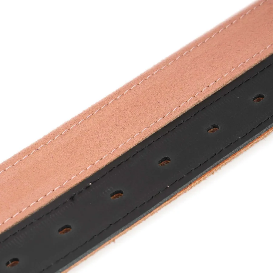 Pale Pink Suede Reversible Belt silver Buckle 6