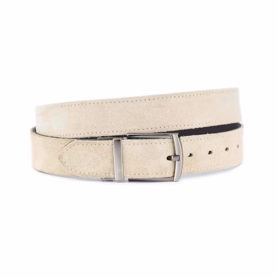 beige suede belt mens reversible to black thick wide 1 1 2 inch 1 40 VEL3551 PUL2695 KSVGUNM