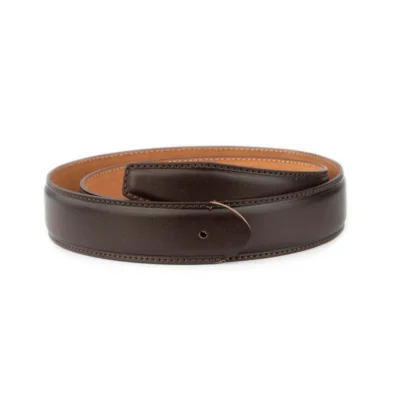belt strap replacement dark brown leather pre made hole for buckle 1 CLASSTIT 35 DBROW HOLTL