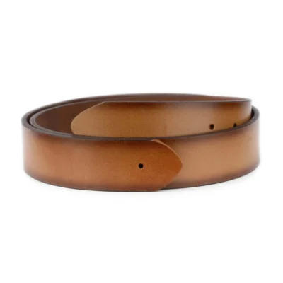 brown mens belt straps for buckles premade hole 1 SMOO 40 BROW HOLKASV