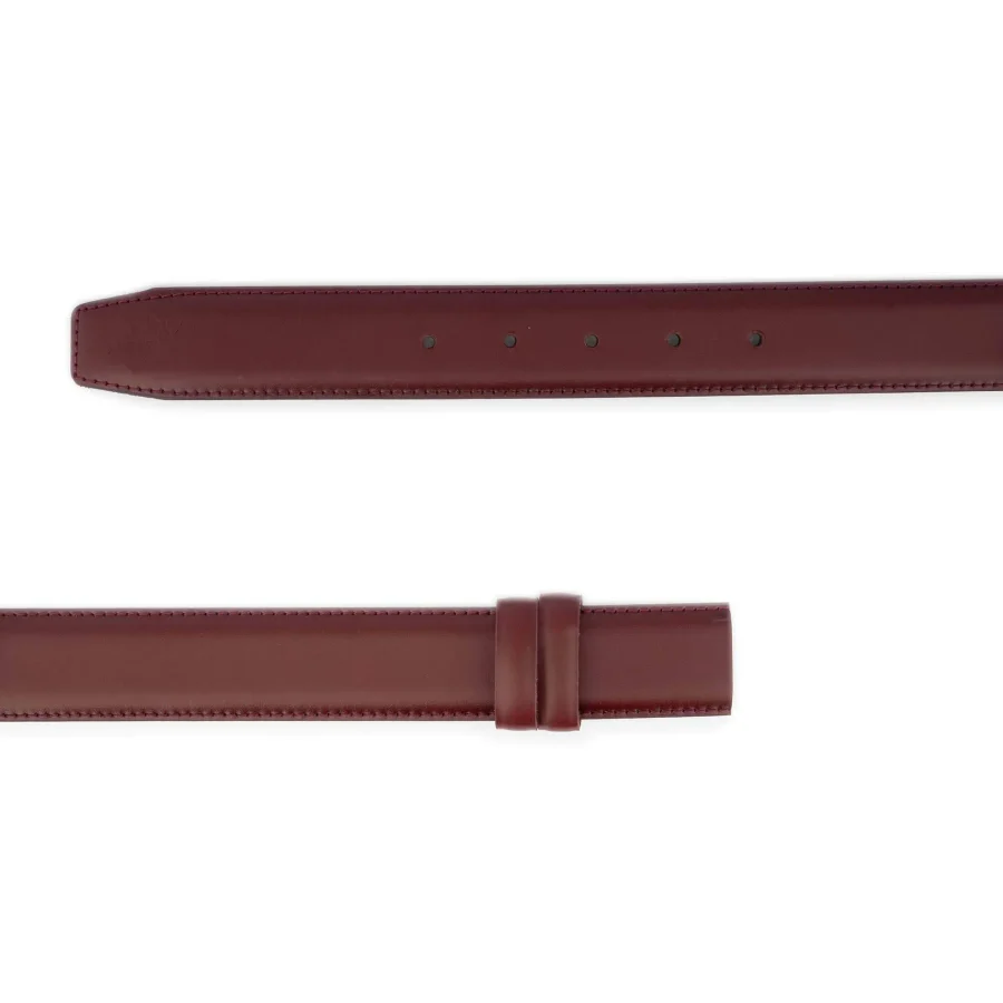 burgundy belt strap non leather 2