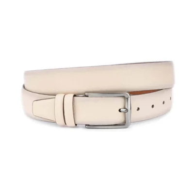 cream tan leather belt for jeans grain 1 CREAM 35 GRAIN KASV