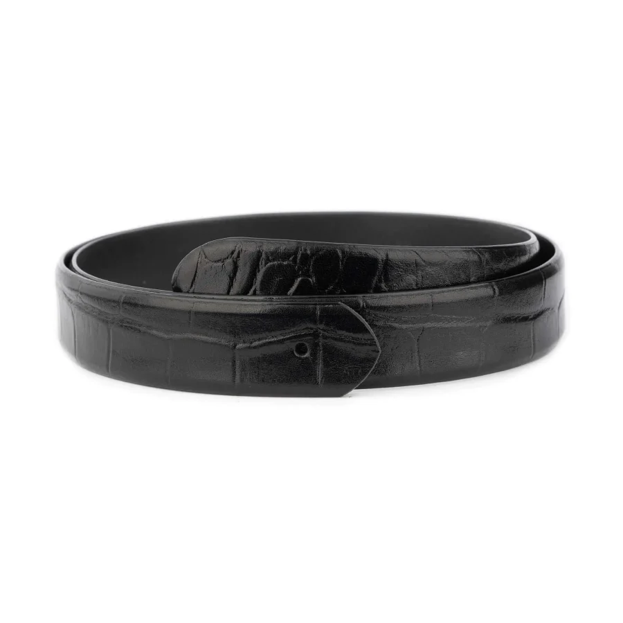croc emboss replacement belt strap for buckles 1 1 8 inch 1 CROC 30 AML HOLE STR