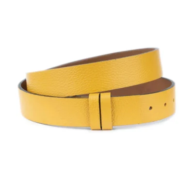 cyber yellow belt leather strap for buckles grained 1 CYBYELL 35 GRAIN CUT KASV