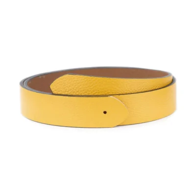 cyber yellow belts for belt buckle grained leather replacement 1 CYBYELL 35 GRAIN HOLE KASV