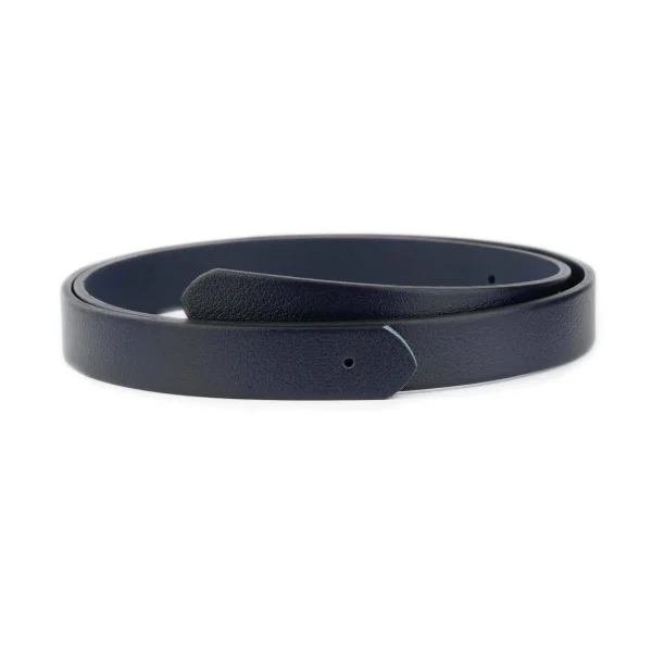 dark blue belt straps buffalo leather 1 inch replacement 1 BUFF 25 LIVIZ BLUEDR HOLE STR