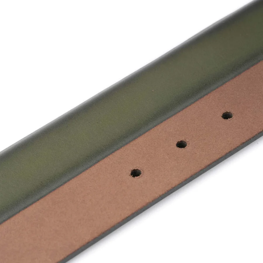 green belt leather strap replacement black tone edges 3