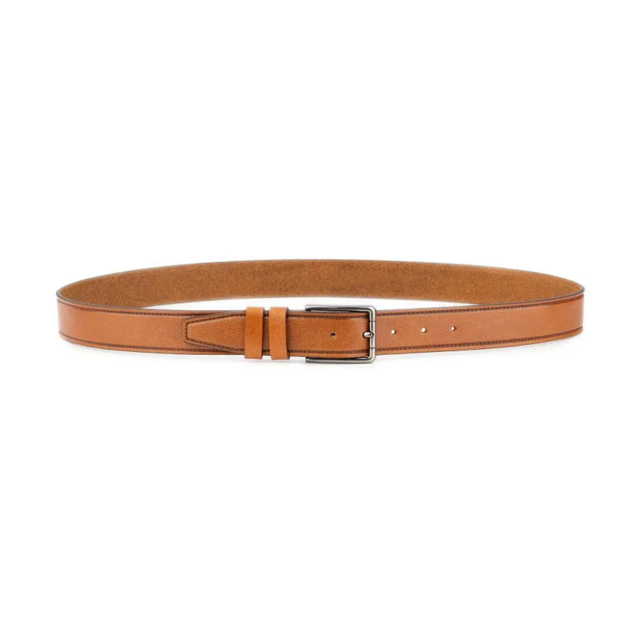 high quality mens leather belt for blue suit 4