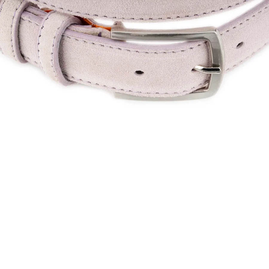 light lilac suede belt italian leather 2