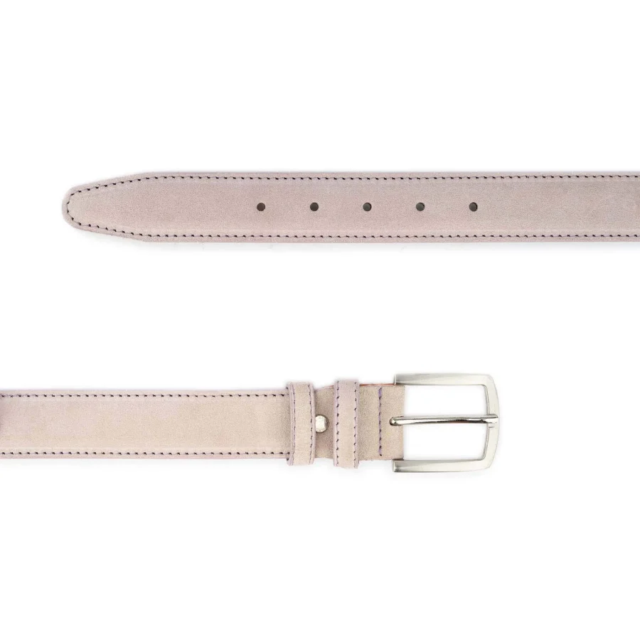 light lilac suede belt italian leather 4