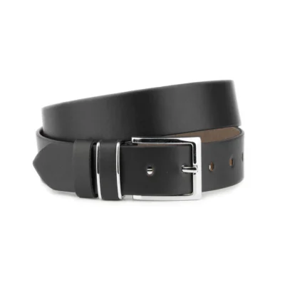 mens black non leather belt for jeans 1 VEG 40 SMOO BLACK TR