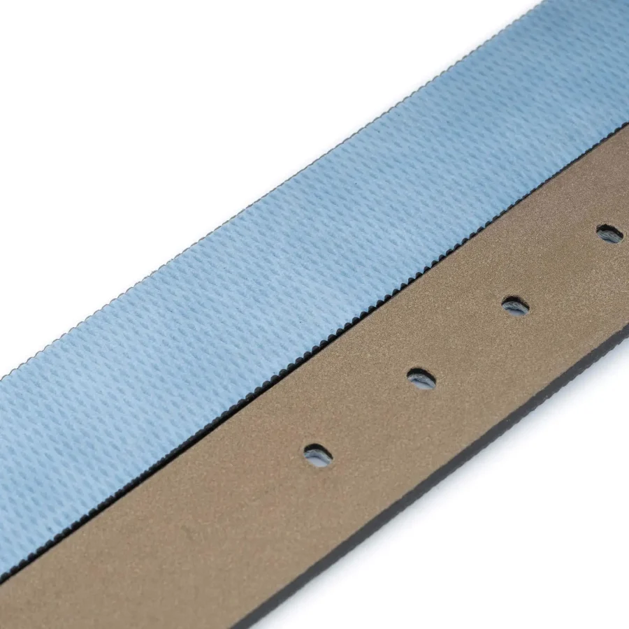 mens golf belt light blue vegan leather 4
