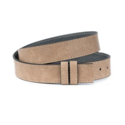non leather belt strap for buckles replacement pale taupe 1 NONL 40 VEG CUTTL
