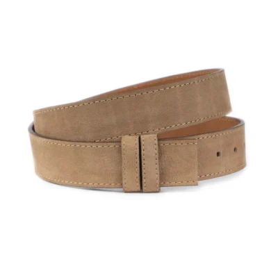 pale brown replacement belt strap nubuck leather 1 NUBU 40 PALEBROW CUTKASV
