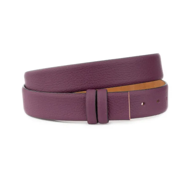 plum belt strap for buckle high quality leather 1 PLUM 35 DOLL CUT KASV