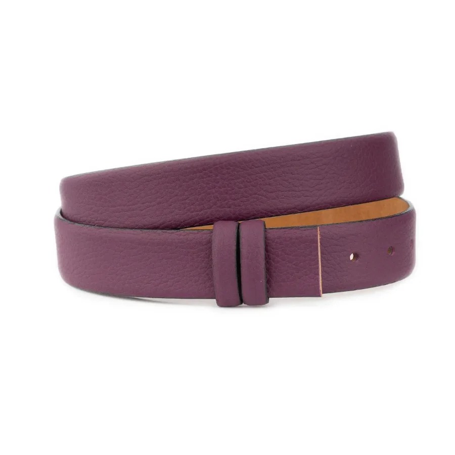 plum belt strap for buckle high quality leather 1 PLUM 35 DOLL CUT KASV
