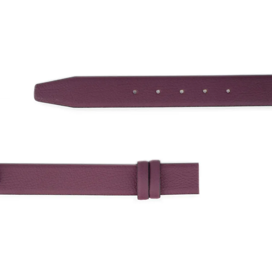 plum belt strap for buckle high quality leather 2