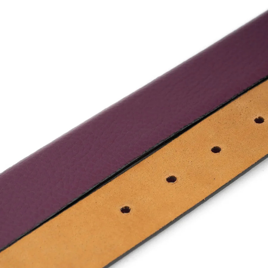 plum belt strap for buckle high quality leather 3