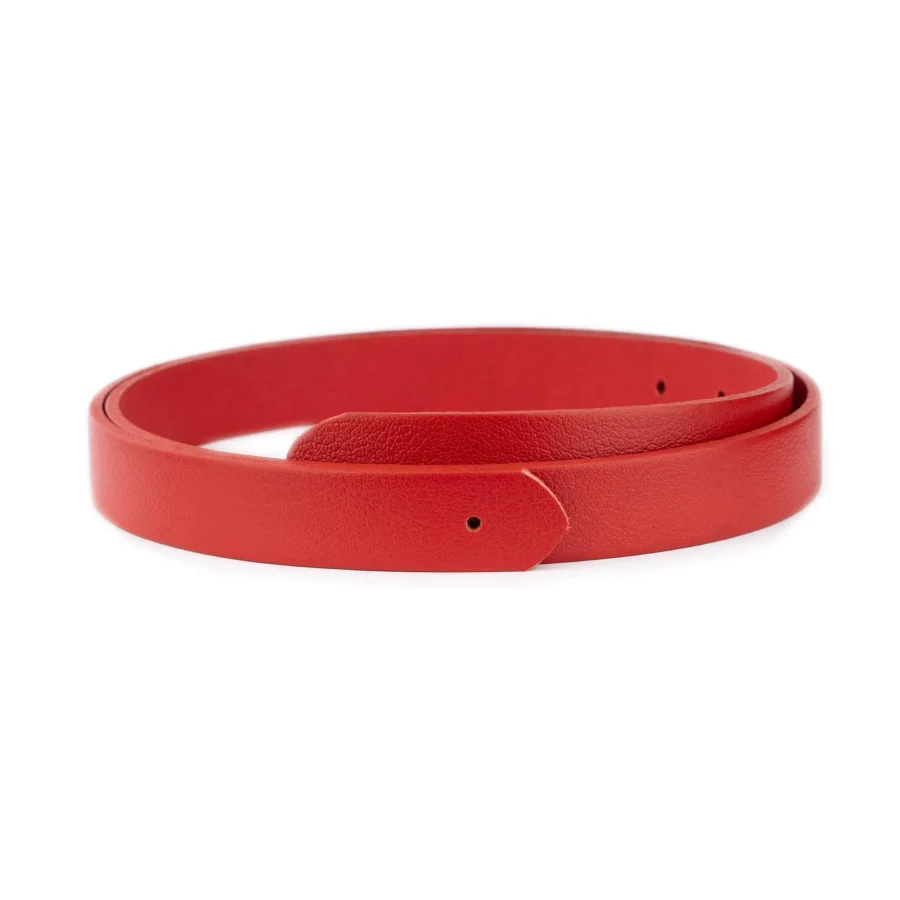 red belt straps buffalo leather 1 inch replacement 1 BUFF 25 LIVIZ RED HOLE STR