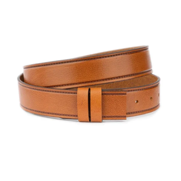 tan buffalo belt straps leather replacement 1 TAN 35 BUFF CUT DEREN