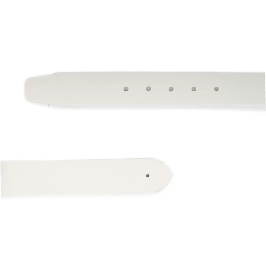 white mens belt strap replacement buffalo leather 38 mm 2