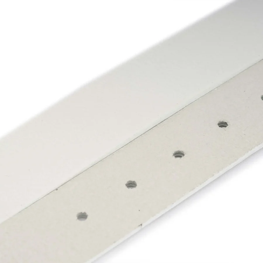 white mens belt strap replacement buffalo leather 38 mm 3