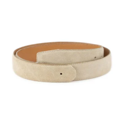 beige suede belt strap replacement for anchor buckles 1