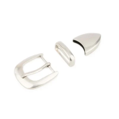 western belt buckle 3 piece set silver metal 1 BWE101 171025