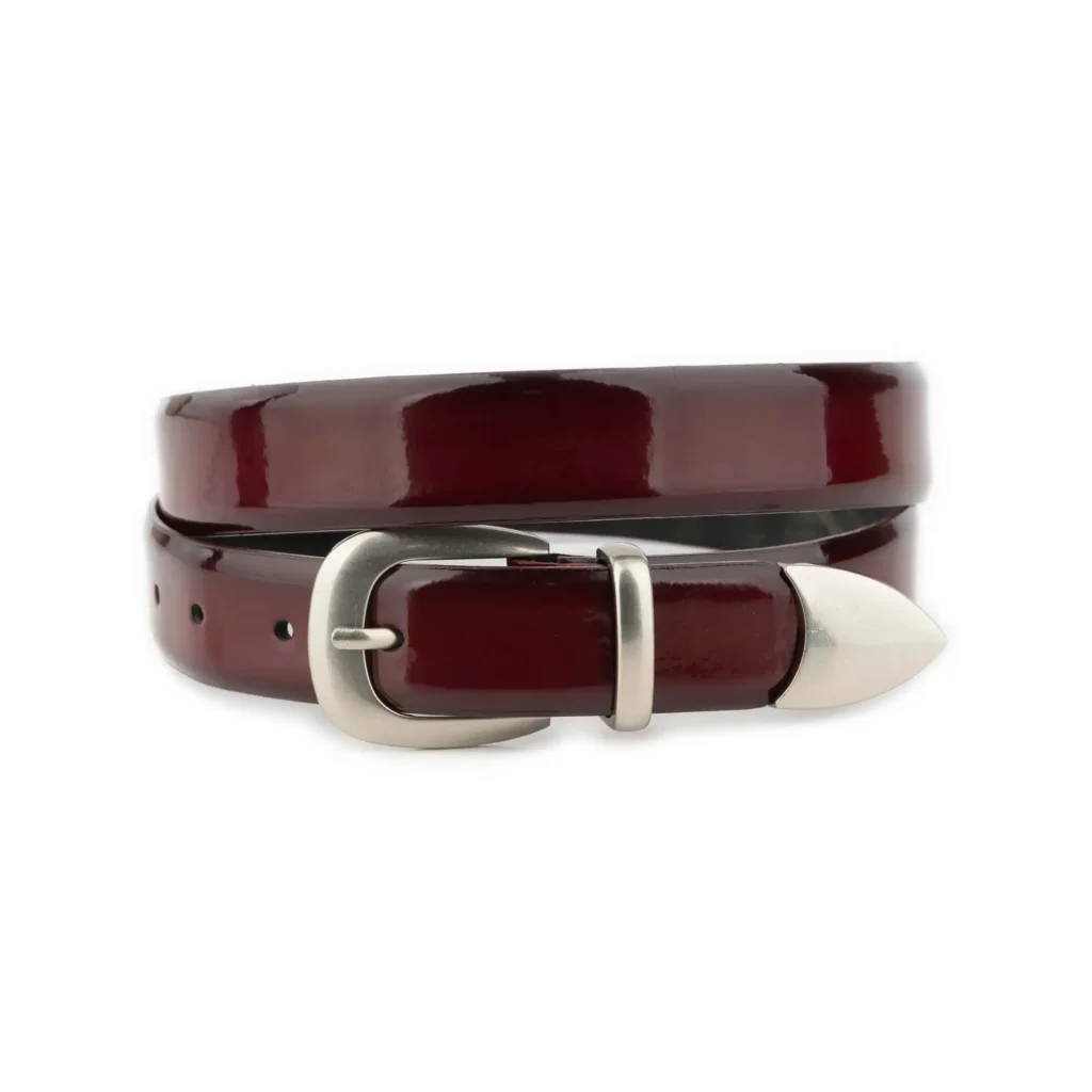 western-belt-burgundy-patent-
